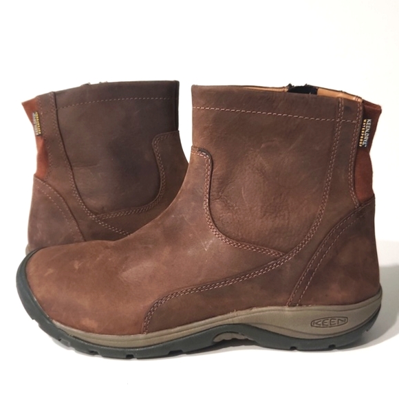 Keen Shoes - NEW KEEN Presidio II Leather Waterproof Mid Zip Women's Tortise Shell Size 8.5